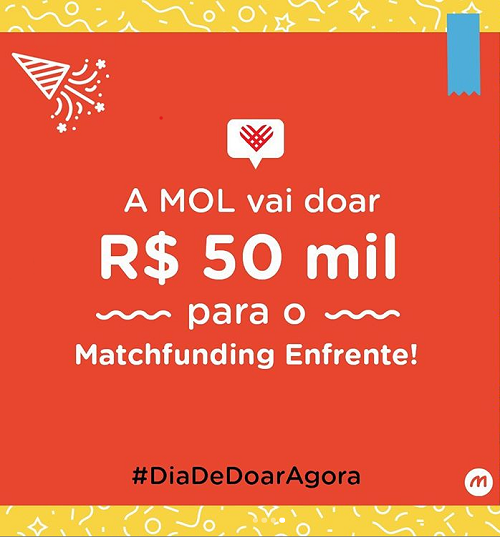 Para celebrar o Dia de Doar Agora, doamos R$ 50 mil para 10 iniciativas!